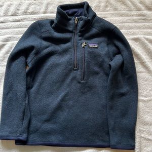 Patagonia Kids Better Sweater 1/4-zip Navy XS 5-6
